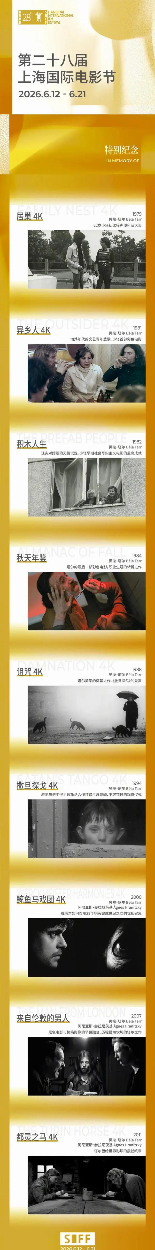 上海国际电影节设塔尔·贝拉特别纪念单元展映九部作品，覆盖其四十余年创作全周期 - 现场图